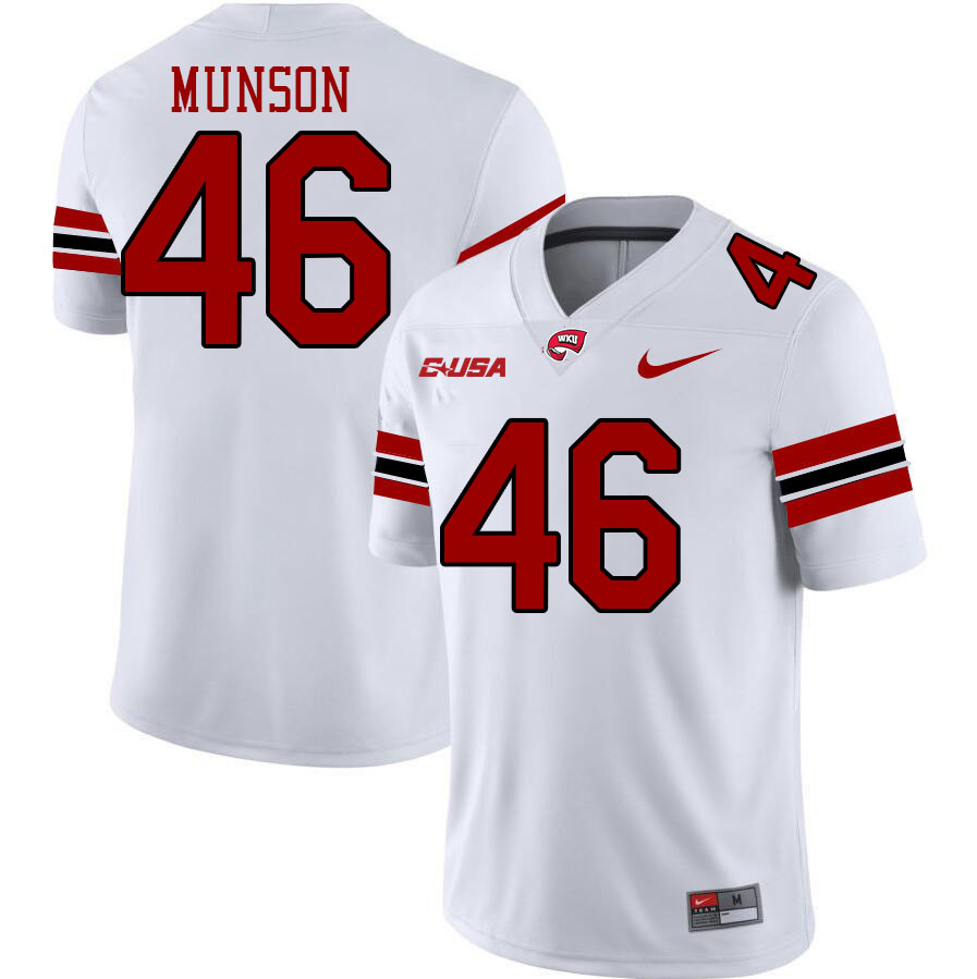 Western Kentucky Hilltoppers #46 Cory Munson College Football Jerseys Stitched Sale-White